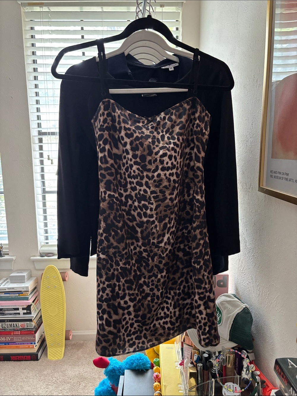 Zara Leopard-Print Mini Slip Dress in Brown and Black
